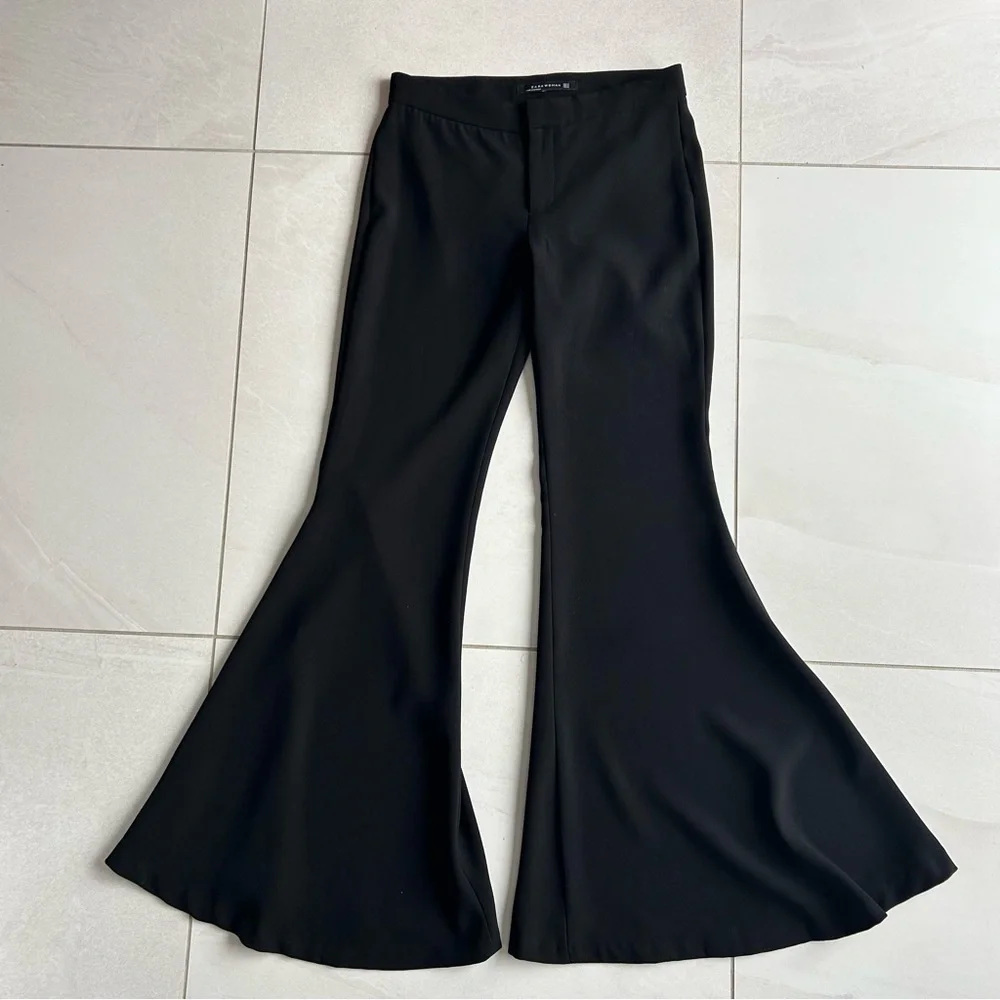 Black Zara Bell Bottom Pants / Size XS - Picture 1 of 5